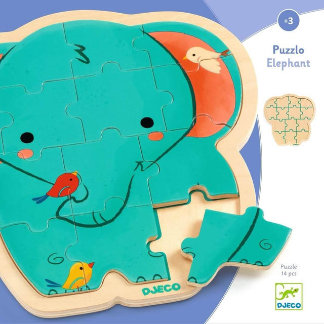 Puzzlo Éléphant (14 pcs) - Casse-têtes by Djeco