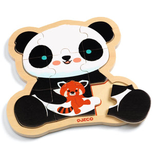 Puzzlo Panda (9 pcs)-Casse-têtes-Djeco-Comme des Pirates