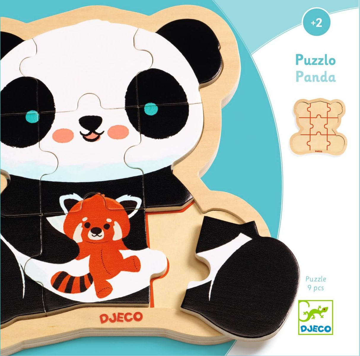 Puzzlo Panda (9 pcs)-Casse-têtes-Djeco-Comme des Pirates