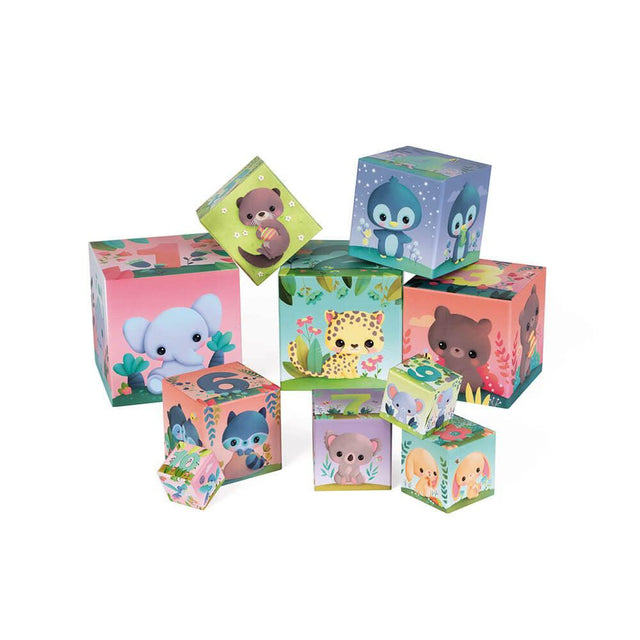 Pyramide cubes animaux tous mignons-Janod-Comme des Pirates