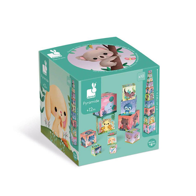 Pyramide cubes animaux tous mignons-Janod-Comme des Pirates