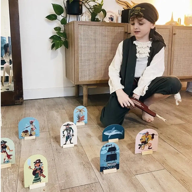 Révolver à élastiques avec cibles Pirates - Jeux d'adresse by Vilac