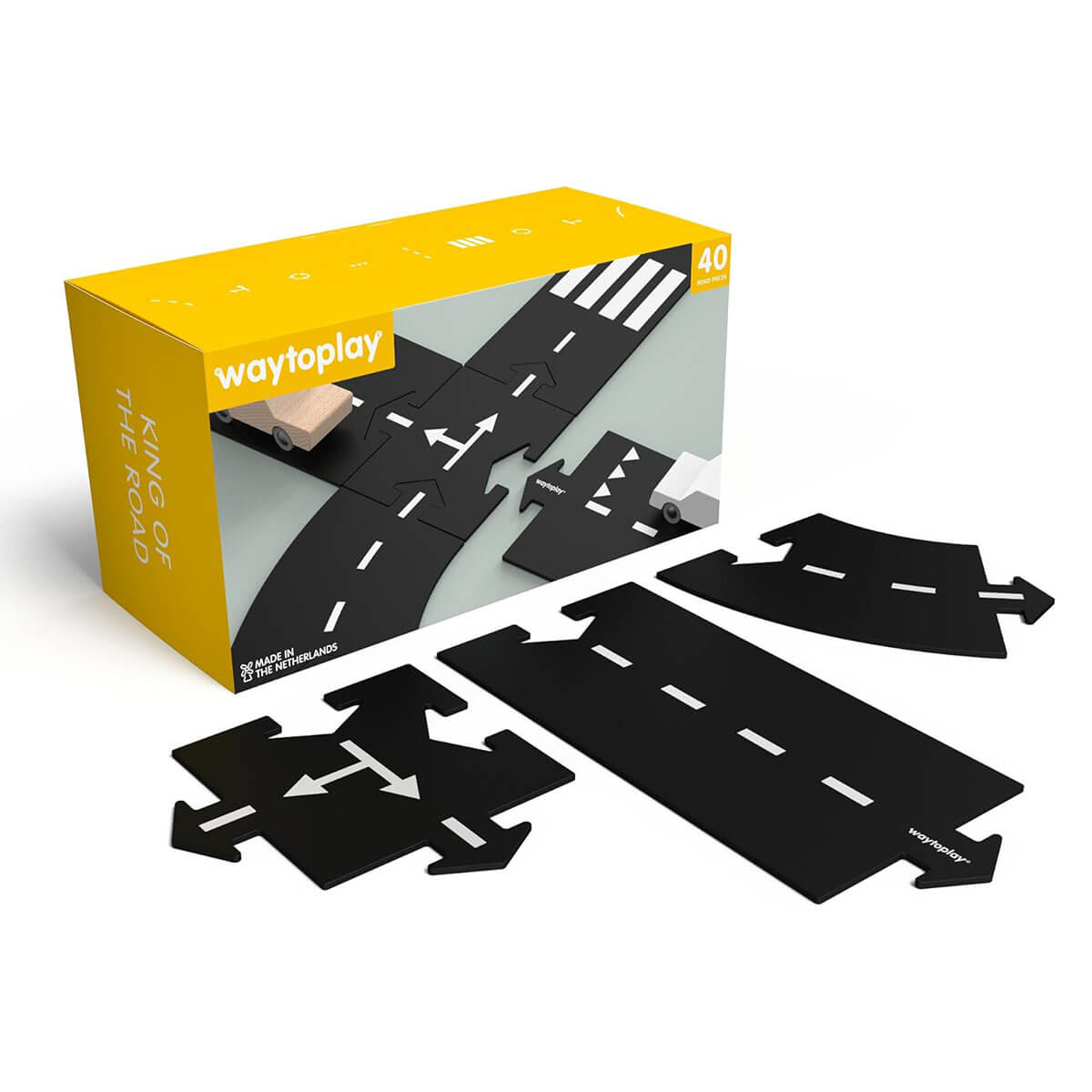 Route flexible King of the Road (40 pcs) - Véhicules de jeu by Waytoplay