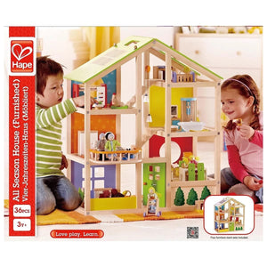 Maison de poupées 4 saisons meublée (36 pcs) - Maisons de poupée by Hape