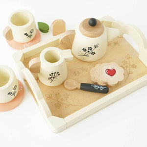 Service à thé en bois sur plateau - Jouets d'imitation by Le Toy Van