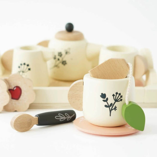 Service à thé en bois sur plateau - Jouets d'imitation by Le Toy Van