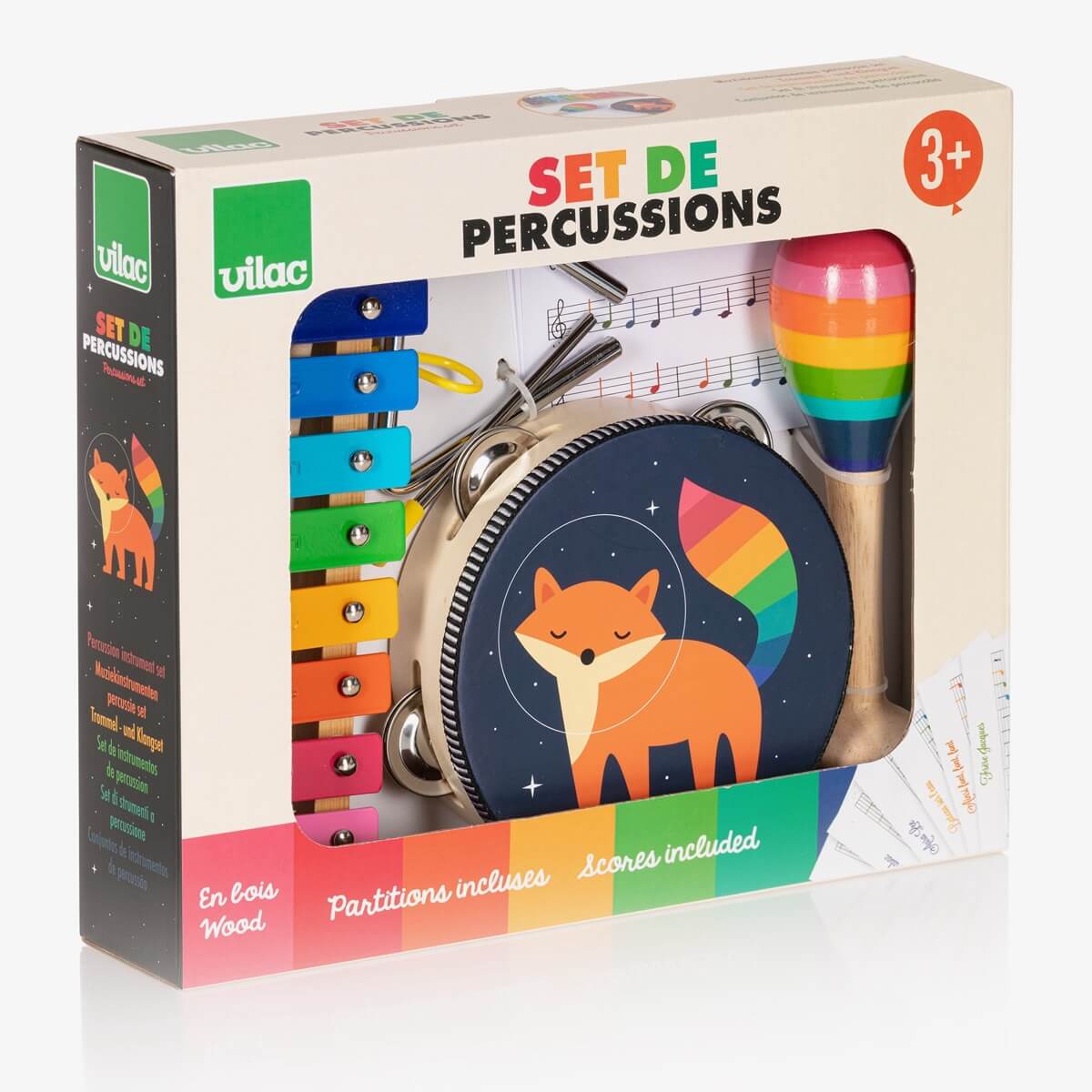 Vilac Set de Musique Arc-en-ciel - Andy Westface - Instrument de Vilac Set de Musique Arc-en-ciel - Andy Westface - Instrument de