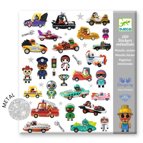 Stickers métalllisés Crazy Motors - Art & bricolage by Djeco