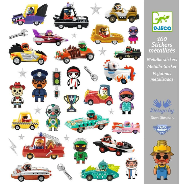Stickers métalllisés Crazy Motors - Art & bricolage by Djeco