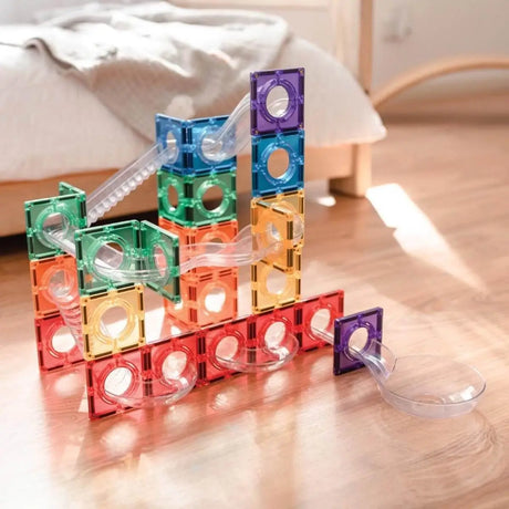 Super Parcours de billes Arc-en-ciel (134 pcs) - Jeux de construction by Connetix