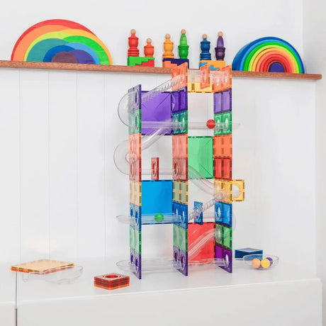 Super Parcours de billes Arc-en-ciel (134 pcs) - Jeux de construction by Connetix