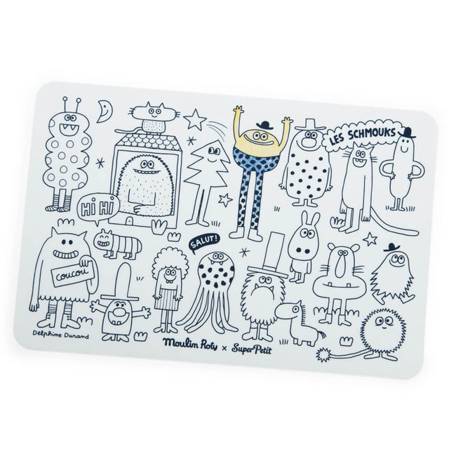 Tapis de coloriage + feutres effaçables Schmouks - Art & bricolage by Moulin Roty