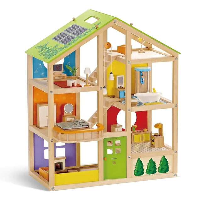 Maison de poupées 4 saisons meublée (36 pcs) - Maisons de poupée by Hape