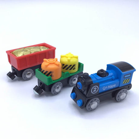 Train transporteur de matériel à piles-Hape-Comme des Pirates
