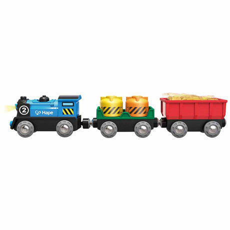Train transporteur de matériel à piles-Hape-Comme des Pirates