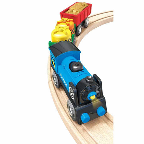 Train transporteur de matériel à piles-Hape-Comme des Pirates