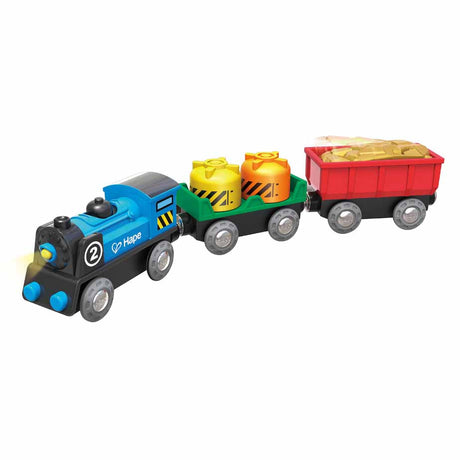 Train transporteur de matériel à piles-Hape-Comme des Pirates