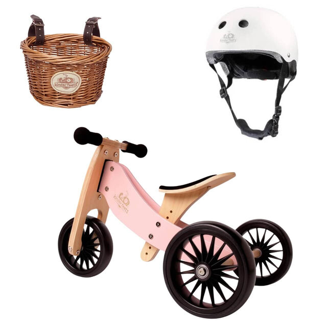 Tricycle Tiny Tot PLUS + casque et panier - Rose-Jeux d'extérieur-Kinderfeets-Comme des Pirates