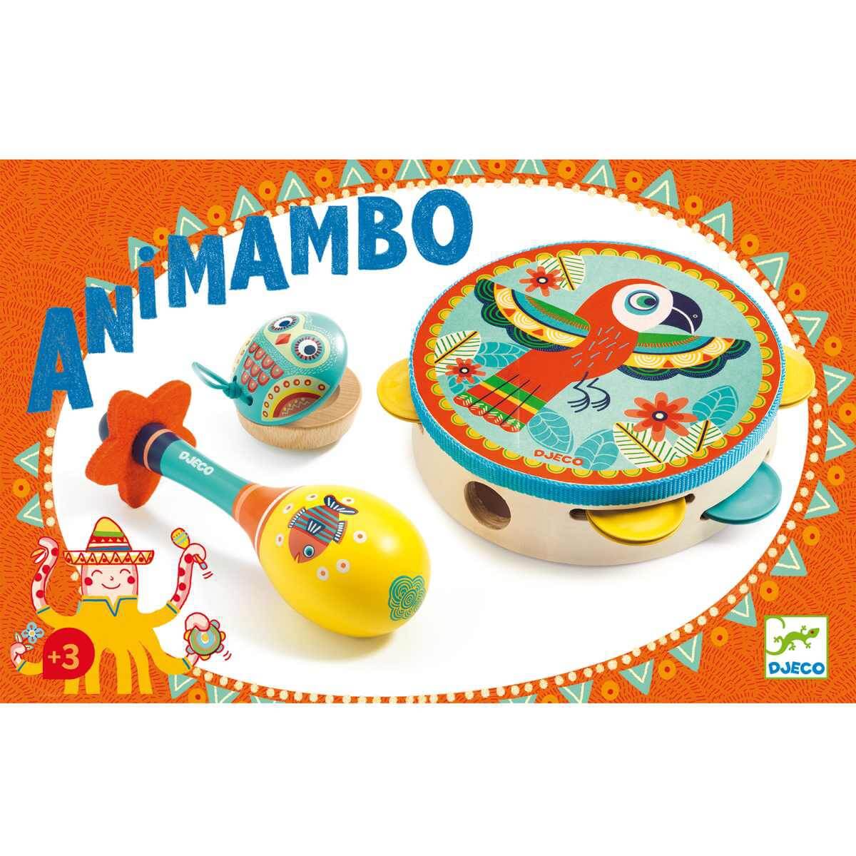 Trio d'instruments de percussion Animambo-Jouets musicaux-Djeco-Comme des Pirates