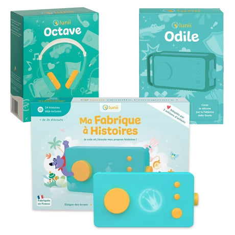 Trio Lunii Deluxe: Fabrique à Histoires + Casque & coque - Jeux électroniques by Lunii