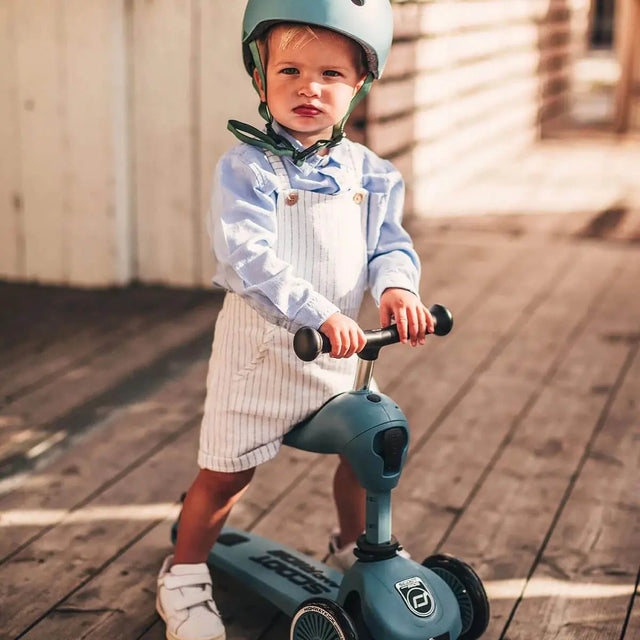 Trottinette 2-en-1 Highwaykick 1 - Bleu Acier - Jeux d'extérieur by Scoot & Ride