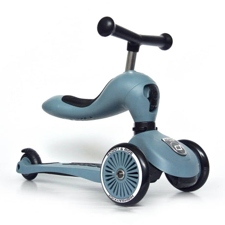 Trottinette 2-en-1 Highwaykick 1 - Bleu Acier - Jeux d'extérieur by Scoot & Ride