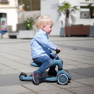 Trottinette 2-en-1 Highwaykick 1 - Bleu Acier-Scoot & Ride-Comme des Pirates