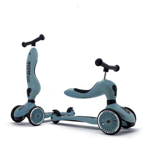 Trottinette 2-en-1 Highwaykick 1 - Bleu Acier-Scoot & Ride-Comme des Pirates