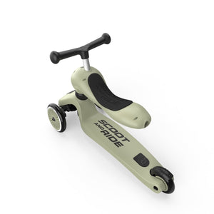 Trottinette 2-en-1 Highwaykick 1 - Olive - Jeux d'extérieur by Scoot & Ride