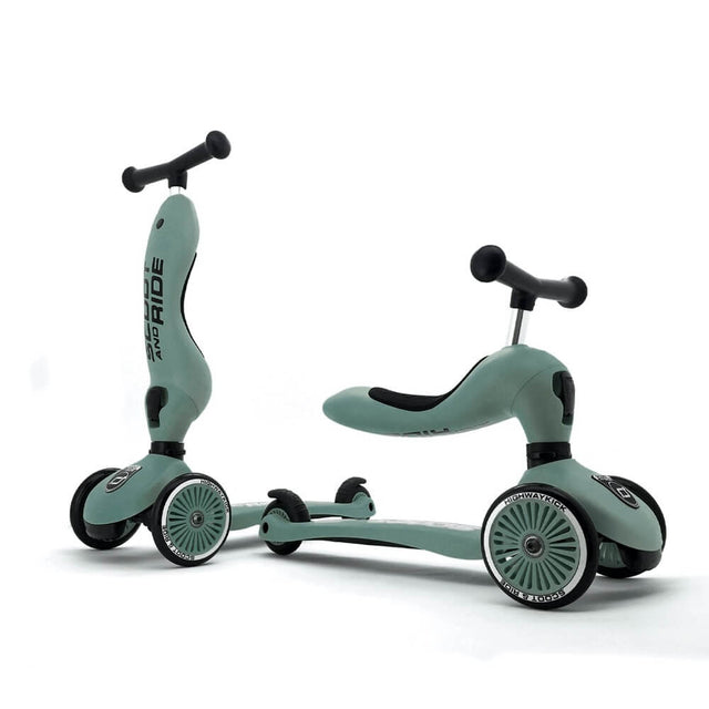 Trottinette 2-en-1 Highwaykick 1 - Vert Forêt-Scoot & Ride-Comme des Pirates