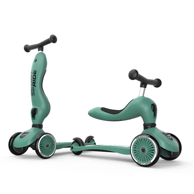 Trottinette 2-en-1 Highwaykick 1 - Vert Forêt - Jeux d'extérieur by Scoot & Ride