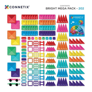Tuiles magnétiques Bright Mega Pack (202 pcs) - Jeux de construction by Connetix