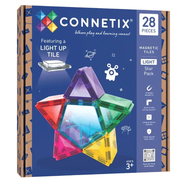 Tuiles magnétiques Étoile lumineuse (28 pcs) - Jeux de construction by Connetix