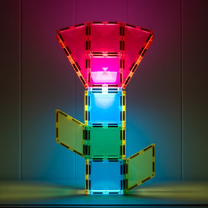 Tuiles magnétiques Fusée lumineuse (30 pcs) - Jeux de construction by Connetix
