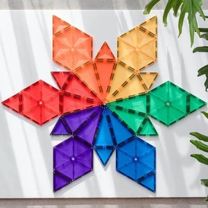 Tuiles magnétiques Géométrie Arc-en-ciel (30 pcs) - Jeux de construction by Connetix