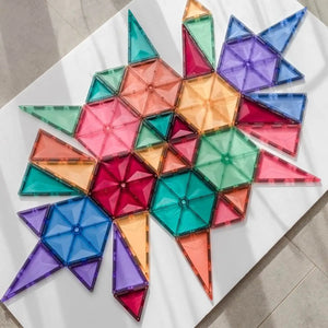 Tuiles magnétiques Géométrie Pastel (40 pcs) - Jeux de construction by Connetix