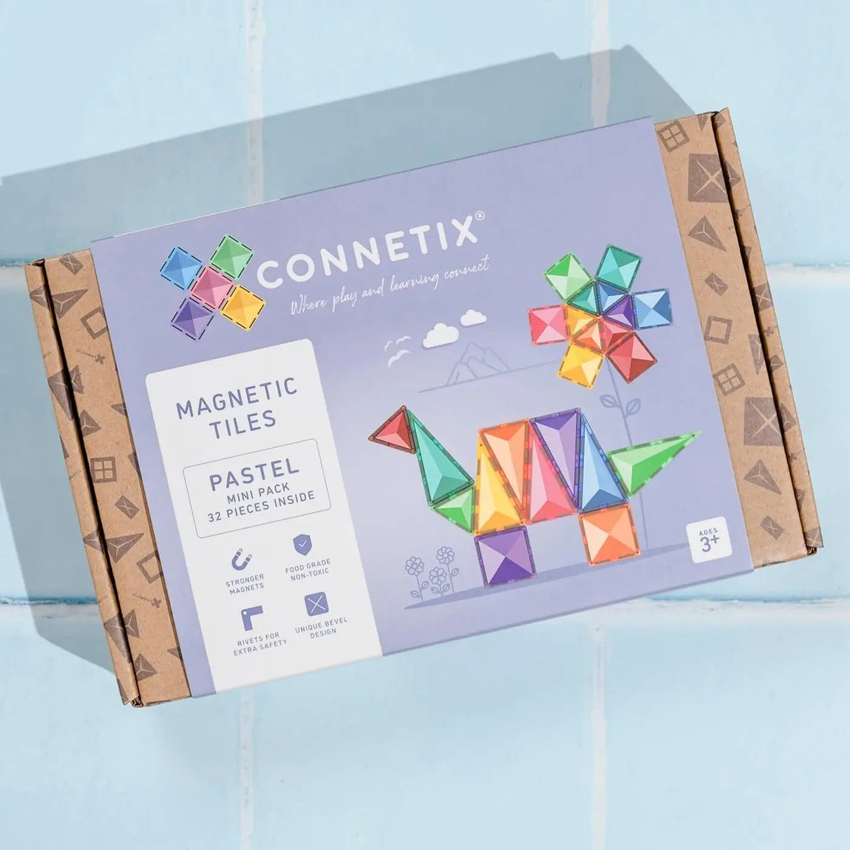 Tuiles magnétiques - Mini Pastel (32 pcs)-Jeux de construction-Connetix-Comme des Pirates