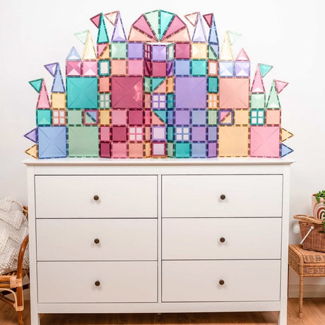Tuiles magnétiques Pastel Creative (120 pcs) - Jeux de construction by Connetix