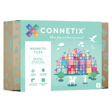 Tuiles magnétiques Pastel Creative (120 pcs) - Jeux de construction by Connetix