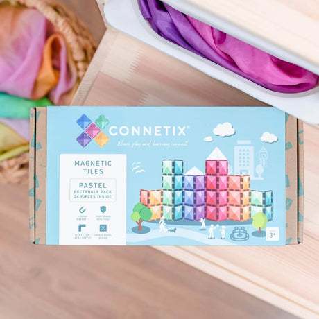 Tuiles magnétiques Rectangles Pastel (24 pcs)-Jeux de construction-Connetix-Comme des Pirates