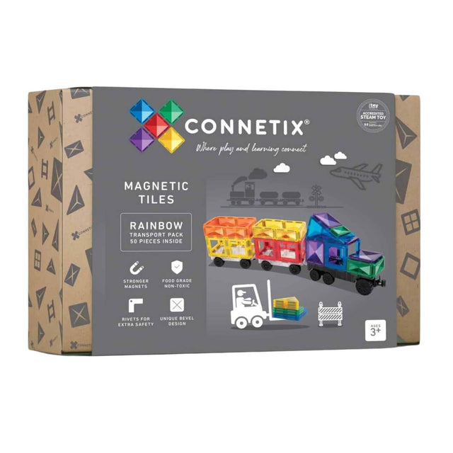 Tuiles magnétiques - Transport (50 pcs)-Jeux de construction-Connetix-Comme des Pirates