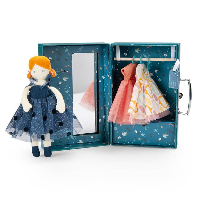 Valise tenues de soirée et poupée Les Parisiennes - Poupées by Moulin Roty