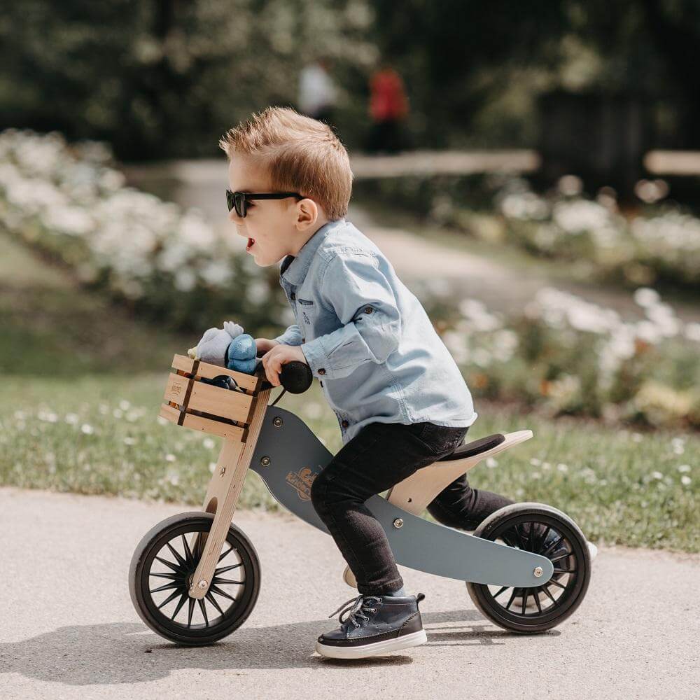 Vélo d'équilibre 2-en-1 Tiny Tot PLUS - Slate Blue-Kinderfeets-Comme des Pirates