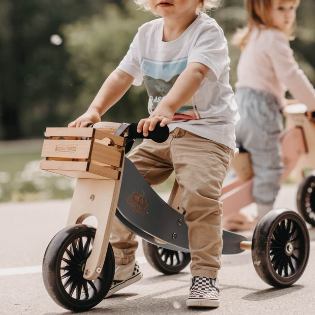 Draisienne Tiny Tot PLUS + casque & caisse - Slate Blue / noir-Jeux d'extérieur-Kinderfeets-Comme des Pirates