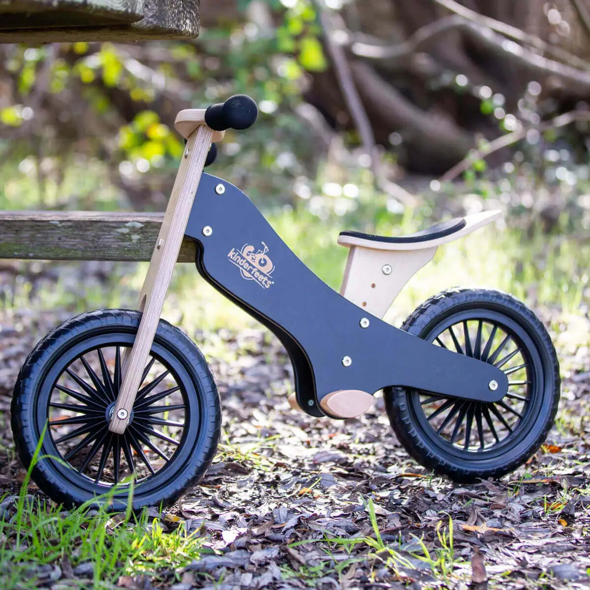 Classic Wooden Balance Bike Black Comme des Pirates