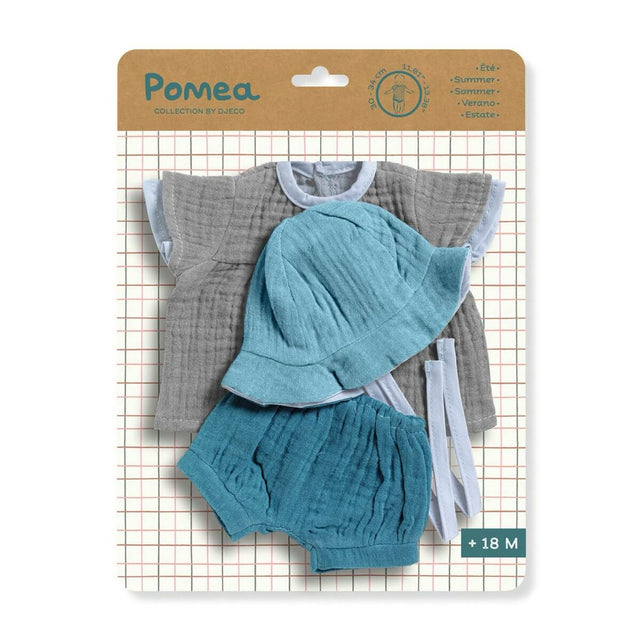 Vêtements de poupée Pomea - Ensemble d'été bleu - Accessoires poupée by Djeco
