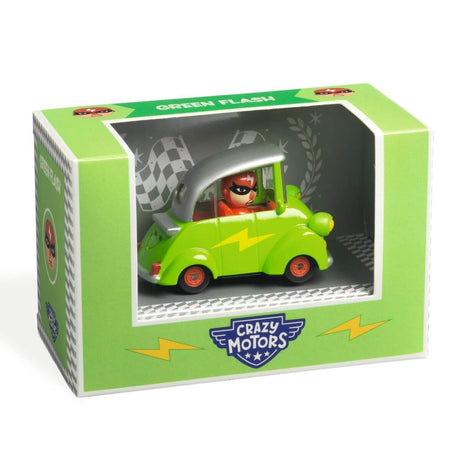 Voiture Crazy Motors - Le bandit Green Flash-Véhicules de jeu-Djeco-Comme des Pirates